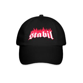 STABIL - FLAMES - Baseballkappe - Schwarz/Schwarz - Vorne