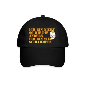 böser junge - Baseballkappe - Schwarz/Schwarz - Vorne