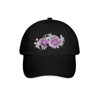 flowers lilies tulips orchids sunflower dahlia ger - Baseballkappe - Schwarz/Schwarz - Vorne