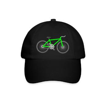Fixie Fahrrad - Baseballkappe - Schwarz/Schwarz - Vorne