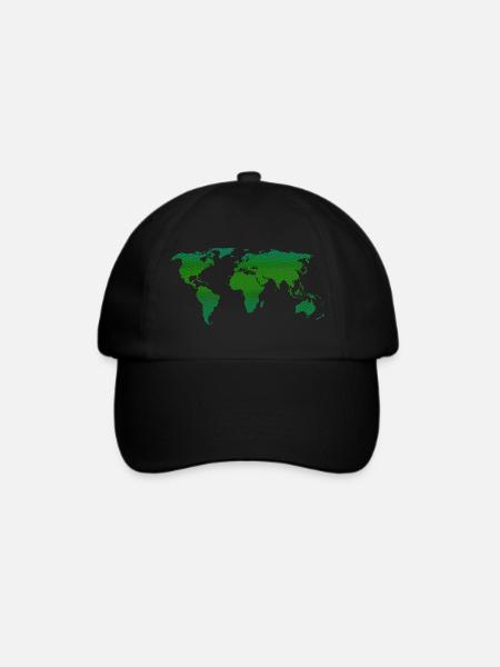Green World - Baseballkappe - Schwarz/Schwarz