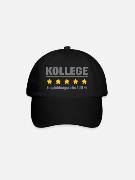 Empfehlungsrate 100 Prozent - kollege - Baseballkappe - Schwarz/Schwarz