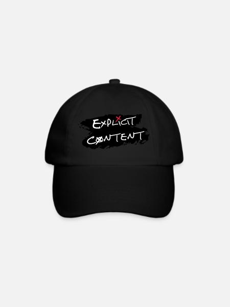 Explicit Content - Baseballkappe - Schwarz/Schwarz