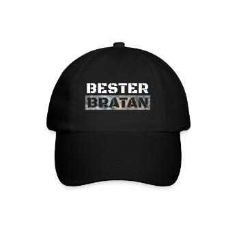 Bester Bratan Bruder Kumpel Digga - Baseballkappe - Schwarz/Schwarz - Vorne