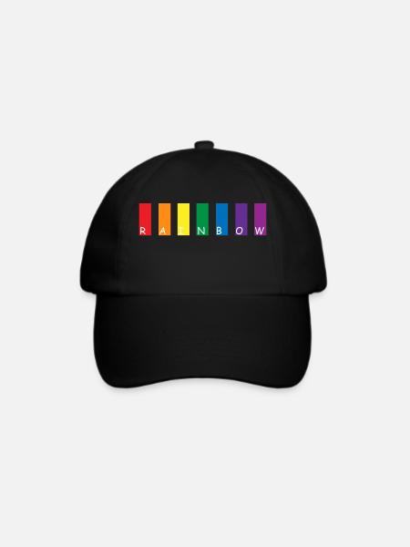 Rainbow - Baseballkappe - Schwarz/Schwarz