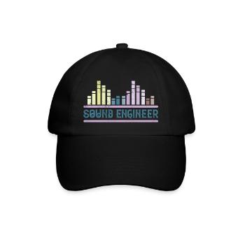 tontechniker - sound engineer - Baseballkappe - Schwarz/Schwarz - Vorne