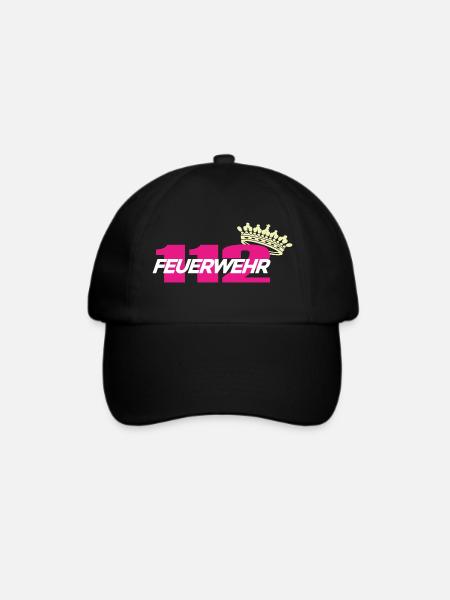 Feuerwehrfrau Feuer Pink - Baseballkappe - Schwarz/Schwarz