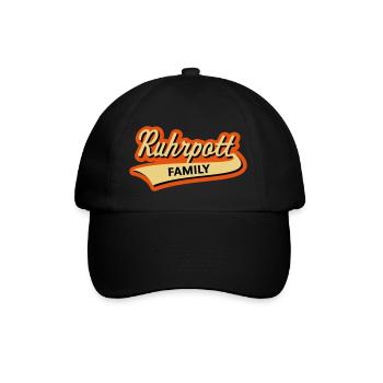Ruhrpott Family (Familie Ruhrgebiet Kohlenpott 3C) - Baseballkappe - Schwarz/Schwarz - Vorne