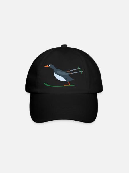 Pinguin Ski - Baseballkappe - Schwarz/Schwarz