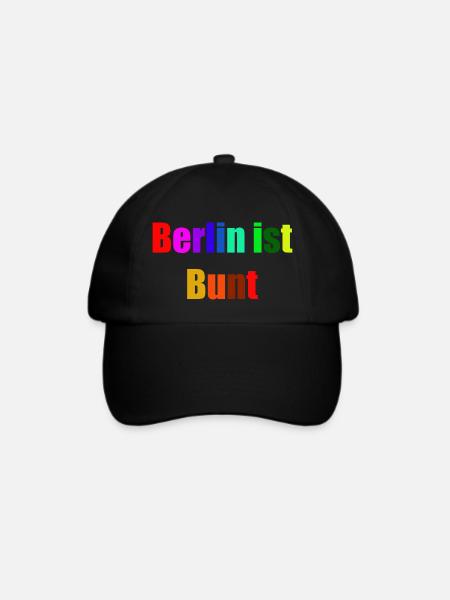 Berlin ist bunt - Baseballkappe - Schwarz/Schwarz