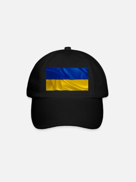 Ukraine - Baseballkappe - Schwarz/Schwarz