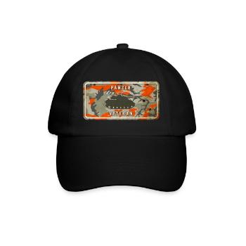 Panzer Veteran Vintage Design - Baseballkappe - Schwarz/Schwarz - Vorne