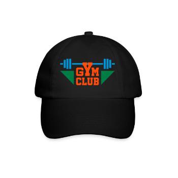 Gym club (Hantel, Dreiecke) - Baseballkappe - Schwarz/Schwarz - Vorne