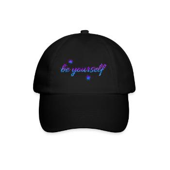 be yourself - Baseballkappe - Schwarz/Schwarz - Vorne