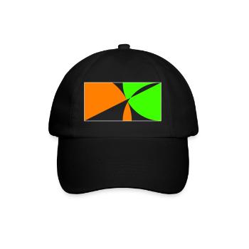Am Ball bleiben! - Baseballkappe - Schwarz/Schwarz - Vorne