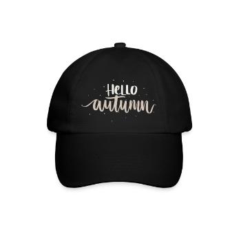 Hello Autumn - Baseballkappe - Schwarz/Schwarz - Vorne