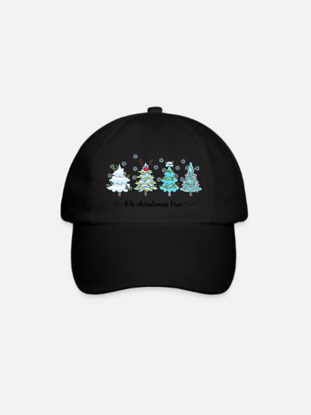 Oh Christmas Tree - Baseballkappe - Schwarz/Schwarz