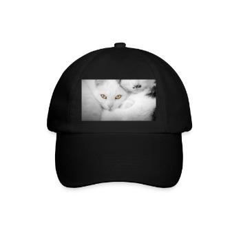 Katzen - Baseballkappe - Schwarz/Schwarz - Vorne