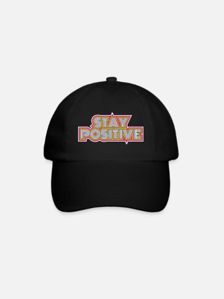 Stay Positive - Baseballkappe - Schwarz/Schwarz