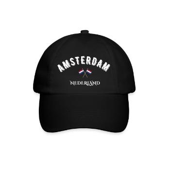 Amsterdam Nederland - Baseballkappe - Schwarz/Schwarz - Vorne
