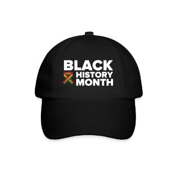 Black History Month - Baseballkappe - Schwarz/Schwarz - Vorne