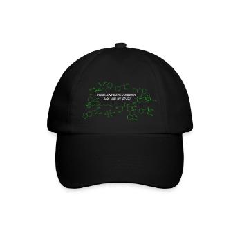 Drogen-Shirt - Baseballkappe - Schwarz/Schwarz - Vorne