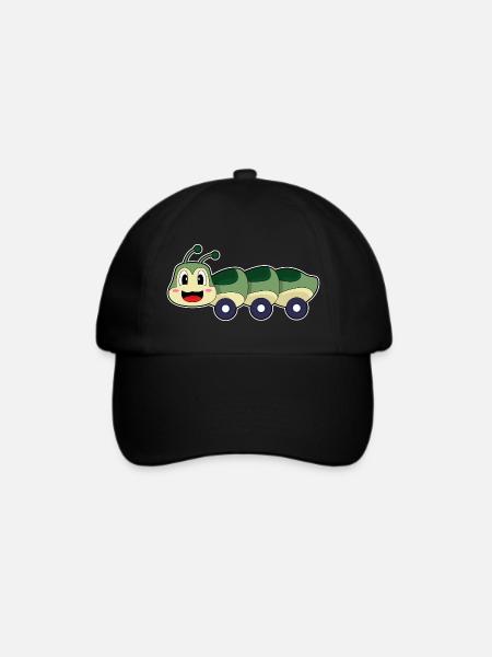 Raupe Auto - Baseballkappe - Schwarz/Schwarz