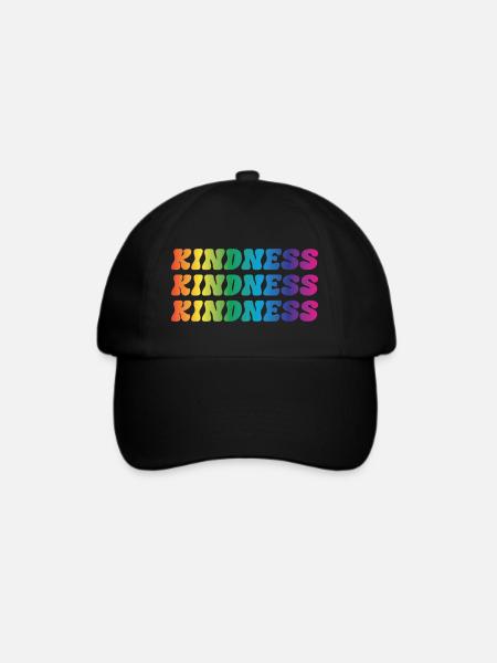 Kindness Spruch - Baseballkappe - Schwarz/Schwarz