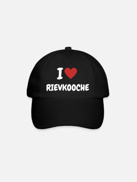 I Love Rievkooche - Reibekuchen Köln Kölsch Kölle - Baseballkappe - Schwarz/Schwarz