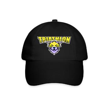 US highschool college Triathlon Maskottchen Katze - Baseballkappe - Schwarz/Schwarz - Vorne