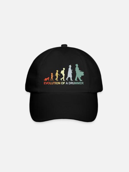 Vintage Trommelspieler Evolution - Baseballkappe - Schwarz/Schwarz