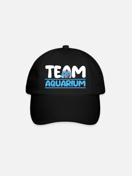Aquarium Fische Aquaristik - Baseballkappe - Schwarz/Schwarz