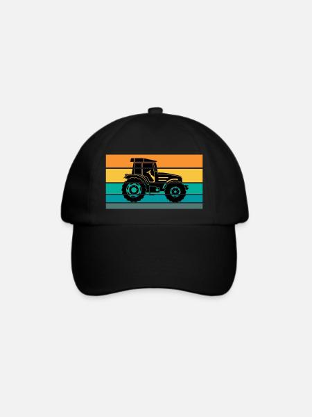 Traktor - Baseballkappe - Schwarz/Schwarz