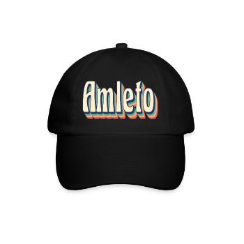 Vintage Retro Hamlet T-Shirt T-Shirt Geschenkidee - Baseballkappe - Schwarz/Schwarz - Vorne