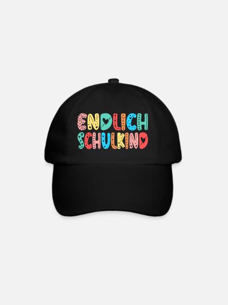 EINSCHULUNG ENDLICH SCHULKIND HERZ - Baseballkappe - Schwarz/Schwarz