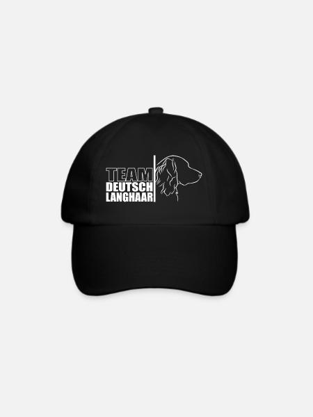 TEAM Deutsch Langhaar Hunde Hund Wilsigns - Baseballkappe - Schwarz/Schwarz