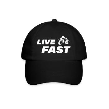 FAST - Baseballkappe - Schwarz/Schwarz - Vorne