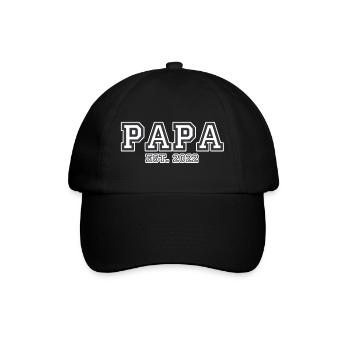 PAPA EST. 2022 - Baseballkappe - Schwarz/Schwarz - Vorne