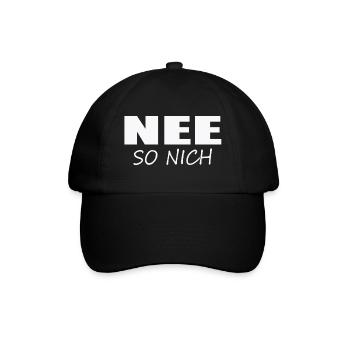 NEE SO NICH - Baseballkappe - Schwarz/Schwarz - Vorne