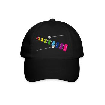Regenbogen Xylophon – Farbenfrohes Musikinstrument - Baseballkappe - Schwarz/Schwarz - Vorne