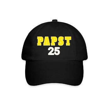 papst 25 - Baseballkappe - Schwarz/Schwarz - Vorne
