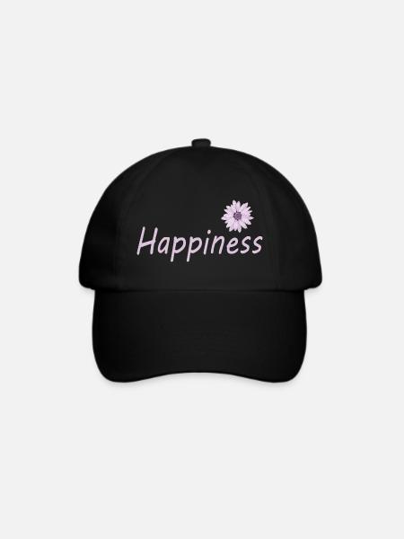 HAPPINESS - Baseballkappe - Schwarz/Schwarz