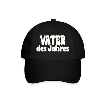 Vater des Jahres Award Design - Baseballkappe - Schwarz/Schwarz - Vorne