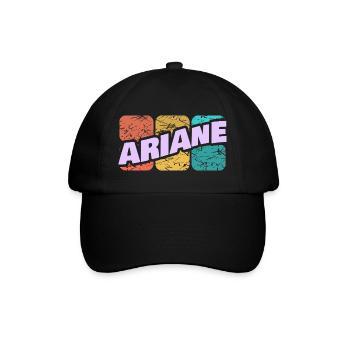 Geschenk für Ariane - Baseballkappe - Schwarz/Schwarz - Vorne