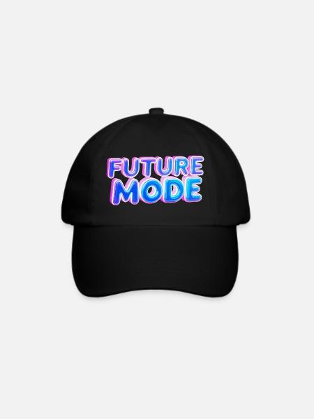 Future Mode Neon Licht - Baseballkappe - Schwarz/Schwarz