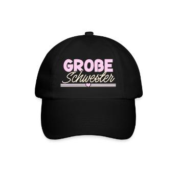Große Schwester - Baseballkappe - Schwarz/Schwarz - Vorne