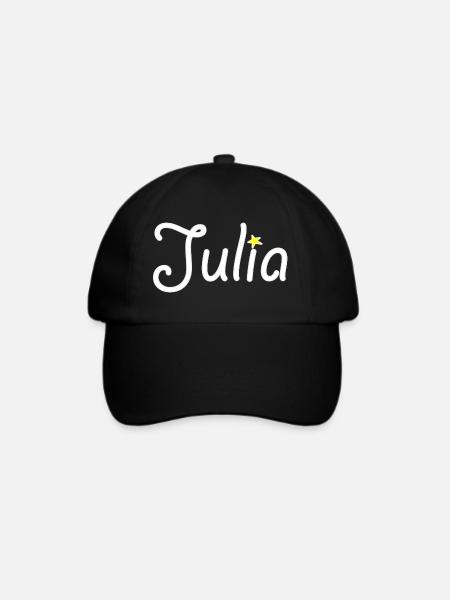 Julia - Baseballkappe - Schwarz/Schwarz