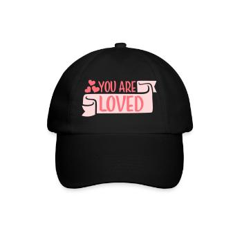 You Are Loved No Matter How You Feel Mitgefühl - Baseballkappe - Schwarz/Schwarz - Vorne