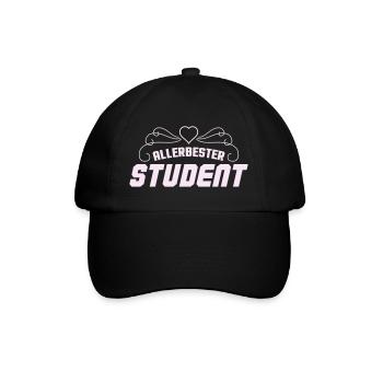 Allerbester Student Retro Badge - Baseballkappe - Schwarz/Schwarz - Vorne