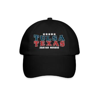 "Tulsa Texas" Country Song Vintage Western  - Baseballkappe - Schwarz/Schwarz - Vorne